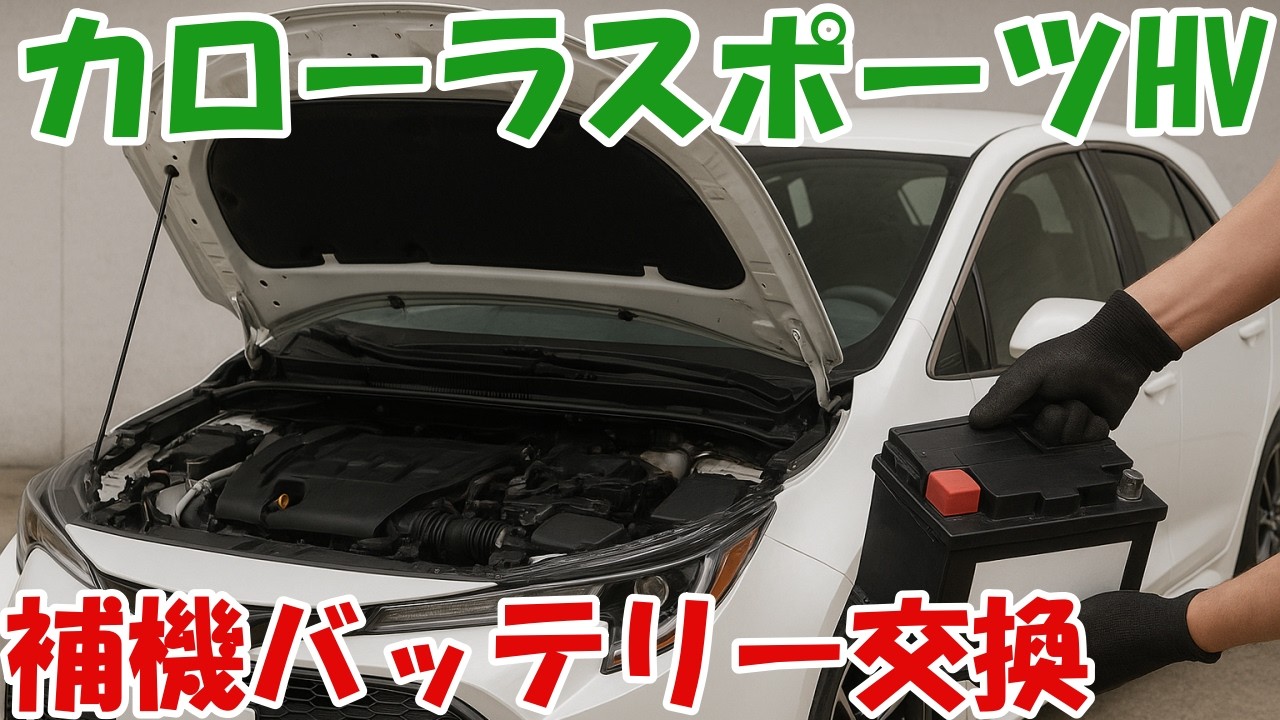 トヨタハイブリッド車補機バッテリー交換【初心者DIY】カローラスポーツ