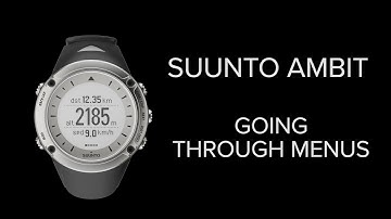 Suunto Ambit - Going through menus