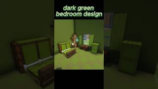 green themed bedroom design #minecraft #shorts