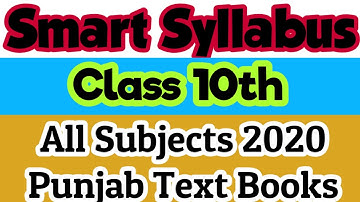 Class 10th Smart Syllabus 2020 PTB | All subjects rewised and Reduced Syllabus