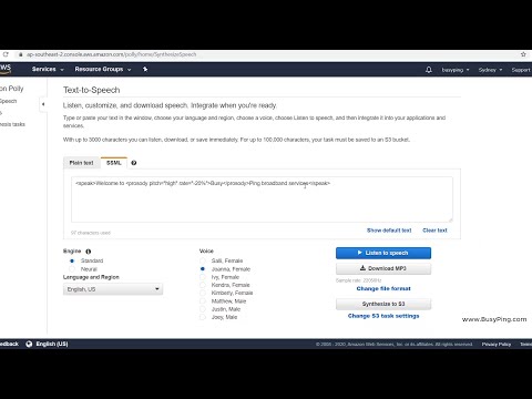 Amazon Connect Tutorials | Part 15 | Amazon Polly and SSML