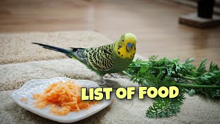 List of Safe and Unsafe Budgie Foods 🥗 fruits, veggies, herbs, greens, seeds
