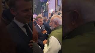 Narendra Modi Emmanuel Macron friendship #modi #bjp #g7_summit #macron