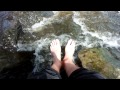 Feet in the river