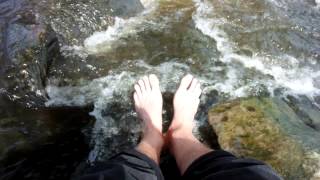 Feet in the river
