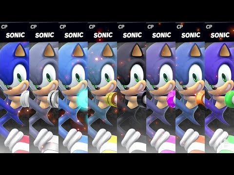 【スマブラSP】　同キャラで違うレベルのCPU8人を戦わせてみた（38：ソニック）