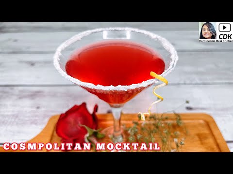 COSMOPOLITAN MOCKTAIL | Non Alcoholic Cranberry Mocktail | Refreshing Mocktail Recipe For Summers