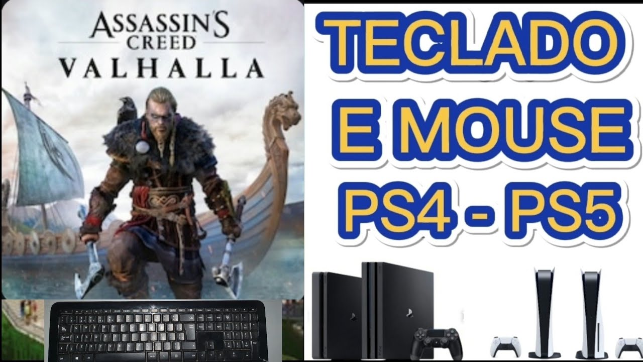 Assassins Creed Valhalla com Teclado e Mouse no PS4 PS5 - YouTube