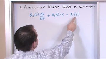 Lesson 4 - First Order Linear ODEs Variation Of Parameters, Part 1