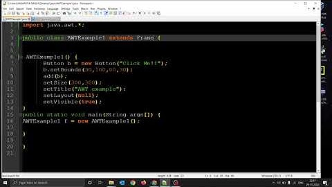 java AWT program execution.. by using inheritance, button program, JAVA