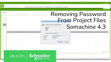 SoMachine v4.3 - Removing Password protection from a project | Schneider Electric