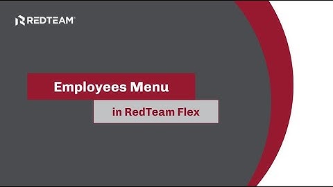 Employee Menu in RedTeam Flex