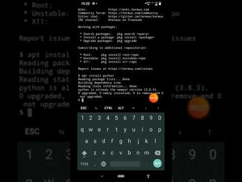 Installing Python in Android device using termux || writing and compiling Python program