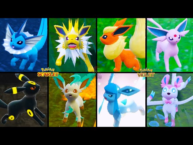 EEVEE Evolution Shiny 6IV / Eevee Flareon Jolteon Vaporeon Leafeon Glaceon  Umbreon Espeon Sylveon / Pokemon Scarlet & Violet