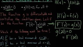CLEP Calculus: Fundamental Theorem of Calculus