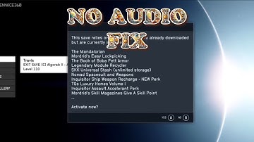 Starfield HOW to fix NO AUDIO after installing MODS