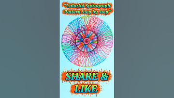 “Colorful Spirograph Pattern Step by Step” #music #cover #spirograph #art #artshorts #geometricart