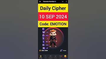 10 September 2024 Hamster Kombat Daily Cipher Code #youtubeshorts #youtube #crypto #cryptocurrency