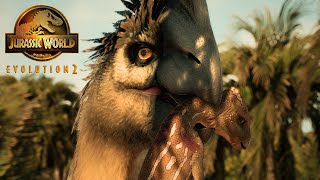 Gigantoraptor HUNTS Homalocephale - Jurassic World Evolution 2 [4K]