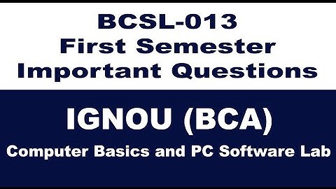 IGNOU BCSL-013 | MOST IMPORTANT QUESTION FOR LAB | LAB IMPORTANT QUESTION | BCSL013 | BCSL013 VIVA