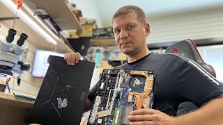 Asus TUF за 80.000 залили самогоном! 🤬HappyPC ремонт!