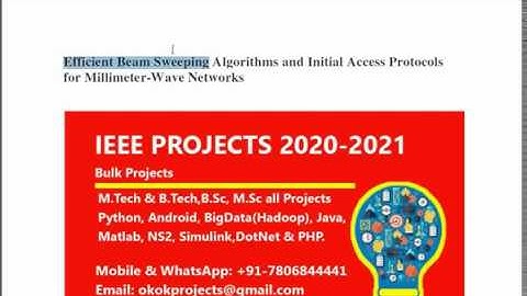 Efficient Beam Sweeping Algorithms and Initial Access Protocols for Millimeter Wave Networks