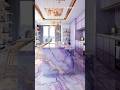 Lavender &amp; Amethyst Marble Kitchen with Gold Accents | Soft Purple Luxury Design!