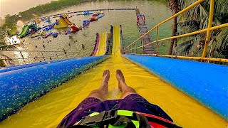 Fear vs Fun ‘Slide and Fly&#39; Waterslide at Udon Waterworld Waterpark Thailand