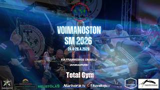 WPC voimanoston SM 2026 - Lauantai iltapäivän kilpailun kyykkyryhmä A WPC voimanoston SM 2026 - Lauantai iltapäivän kilpailun kyykkyryhmä A