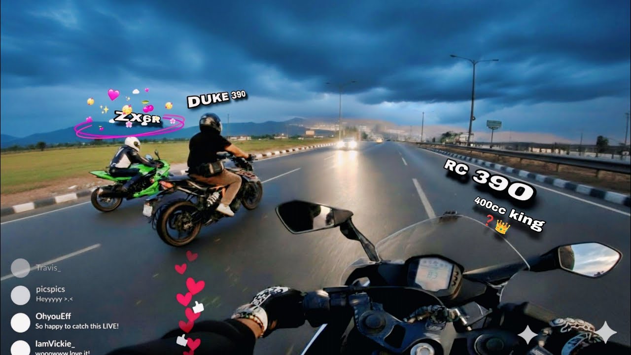 RC 390 🆚 DUKE 390 GEN-3 🆚 ZX-6R | FULL DRAG RACE 🔥 | KING OF 400cc 👑 