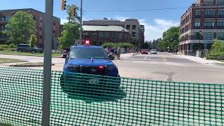 Police escort in Traverse City.