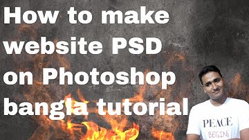 How to make a website PSD on Photoshop bangla tutorial