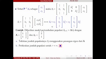 Iterasi Model Matriks