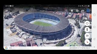 Napoli FC Stadium / Diego Armando Maradona stadium / city of Napoli / İtaly / Google Earth 3D maps
