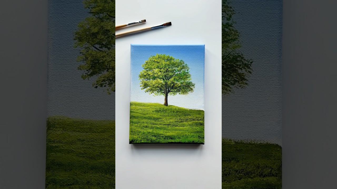 Easy Tree Painting for Beginners 🎨✨