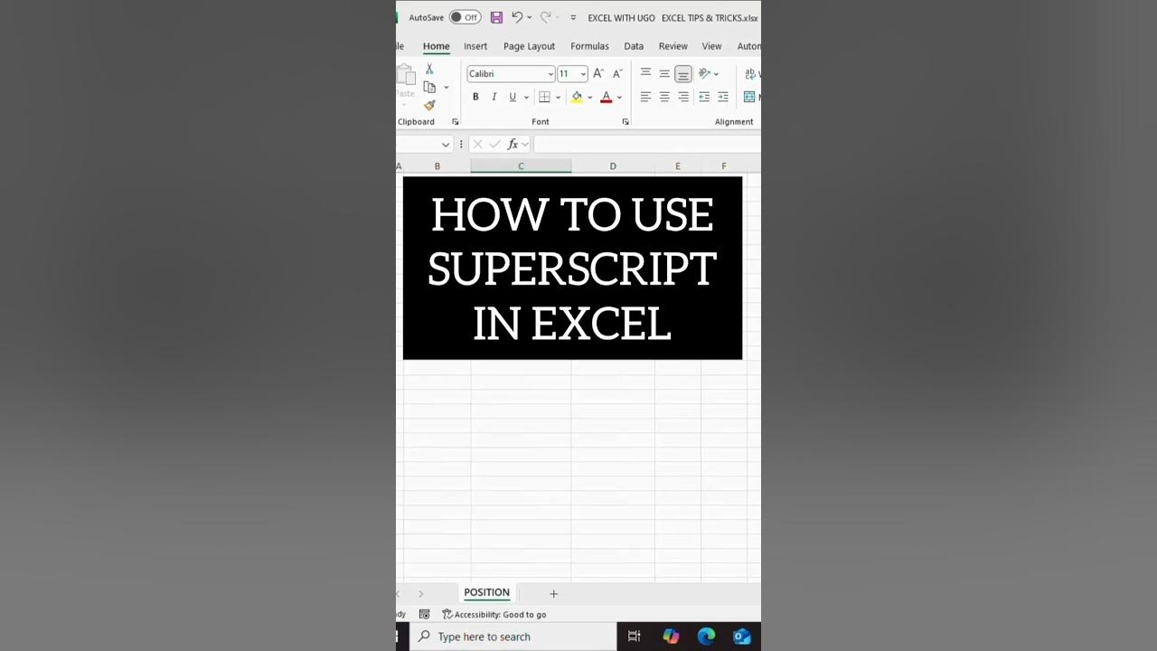 How to use Superscript in Excel | Quick Excel tip! - YouTube