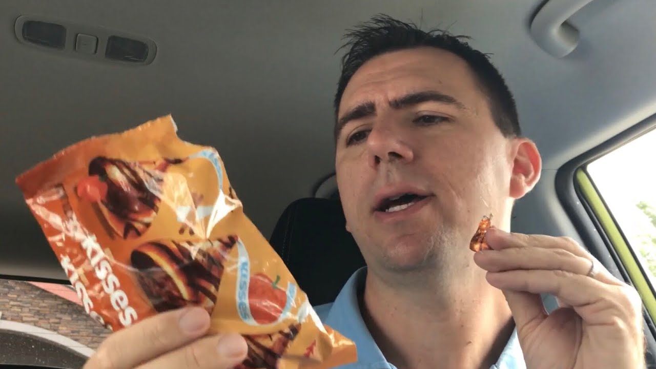 Pumpkin Spice Hershey's Kisses Candy in the Car Review. Kia Soul