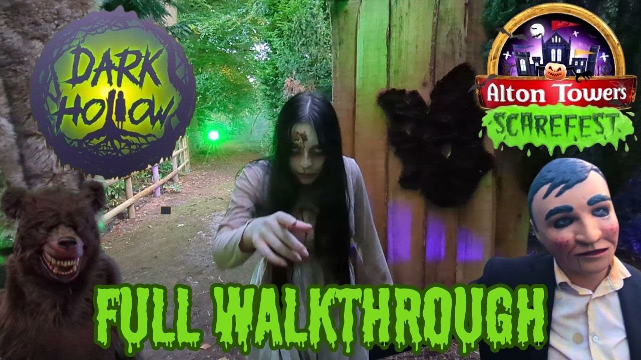 Dark Hollow Full Walkthrough Scarefest 2025 at Alton Towers Resort