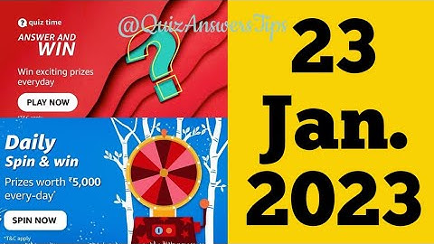 Amazon Quiz Today | Amazon Quiz Answers Today I 23 January 2023