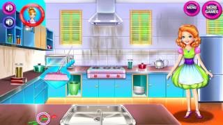 sandra learns house craft-kitchen cleaning | ClassY Kids Games screenshot 4
