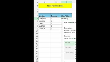 Fixed Function In Excel | Fixed Value In Excel #fixed #decimal #excel #exceltips #learn #fix #value