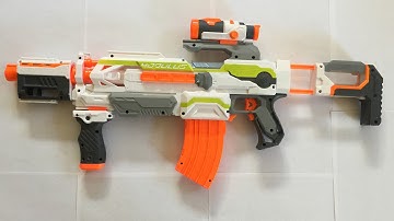 Nerf Gun N-Strike Modulus ECS-10 Unboxing and Slow Motion Shooting