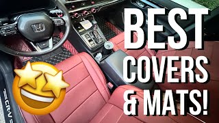 HONDA CRV SEAT COVERS & FLOOR MATS 2023 2024 - BEST FIT AND LOOK!!  DON’T BUY ANYTHING ELSE!!!