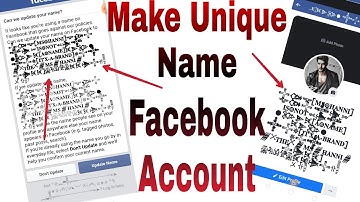 How to Make Unique name Facebook Account just now Update trick 2020  ( Technical Yousaf )