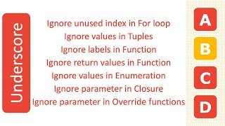 Underscore in Swift | Swift Notes | ABCD