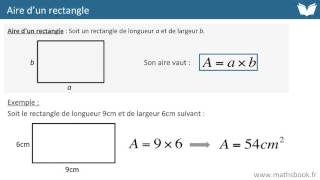 Aire D Un Rectangle Cours De Maths Youtube