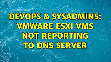 DevOps & SysAdmins: VMware ESXi VMs Not Reporting to DNS Server (2 Solutions!!)