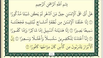 وديع اليمني سورة الانسان كاملة ومكتوبة