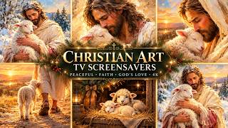 4K God & Jesus Christ Oil Paintings | Christian Frame TV Art | Religious Wall Art | Faith& Christmas