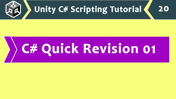 Quick Revision of Key C# Concepts (Part 1) - Unity C# Scripting Tutorial 20 🚀